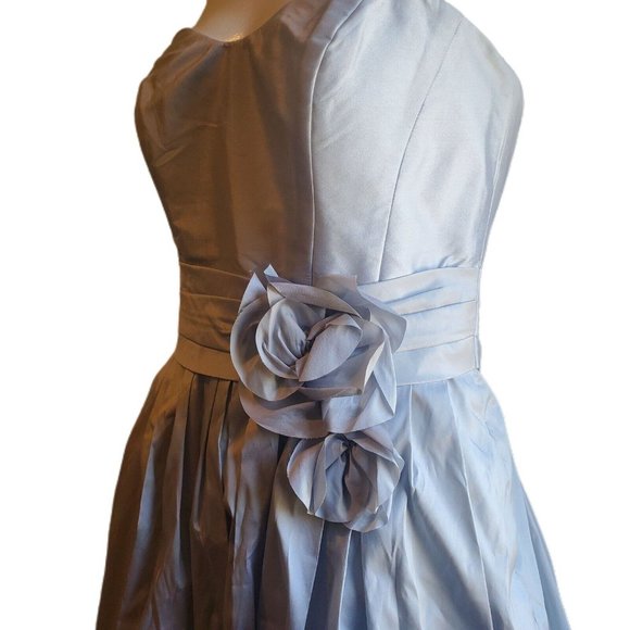 Priscilla of Boston Womens Silver Strapless Formal Back Zip Mini Dress Size 8 - Picture 3 of 15